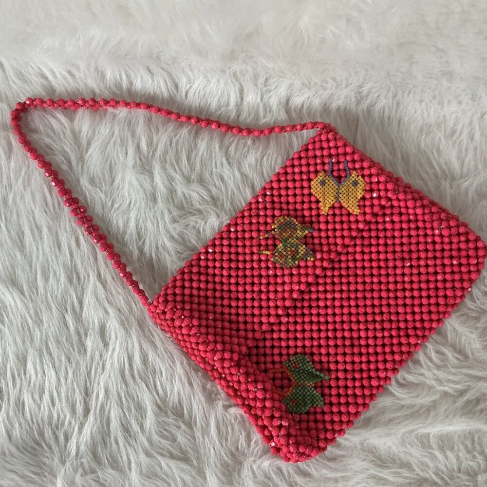 Wild Fable Pink Bead Butterfly Shoulder Bag Kawaii Twee